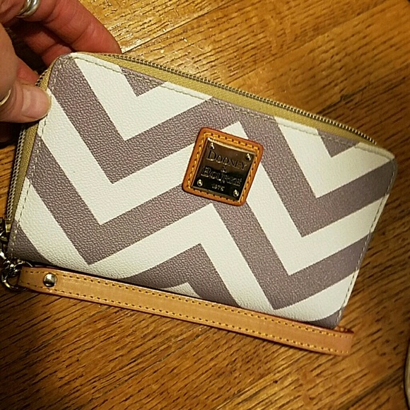 Dooney & Bourke Handbags - Dooney and Bourke  grey and white Chevron Wallet